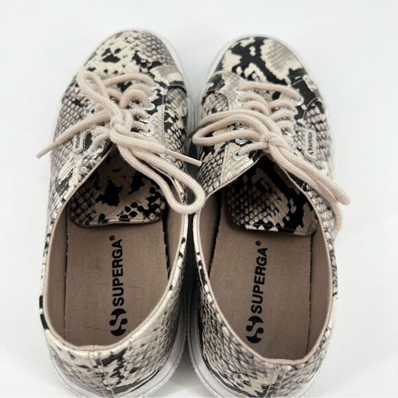 Superga 2750 Trainer‎ Sneaker Women Size 9.5 Faux Snake python Low Top - Picture 5 of 9